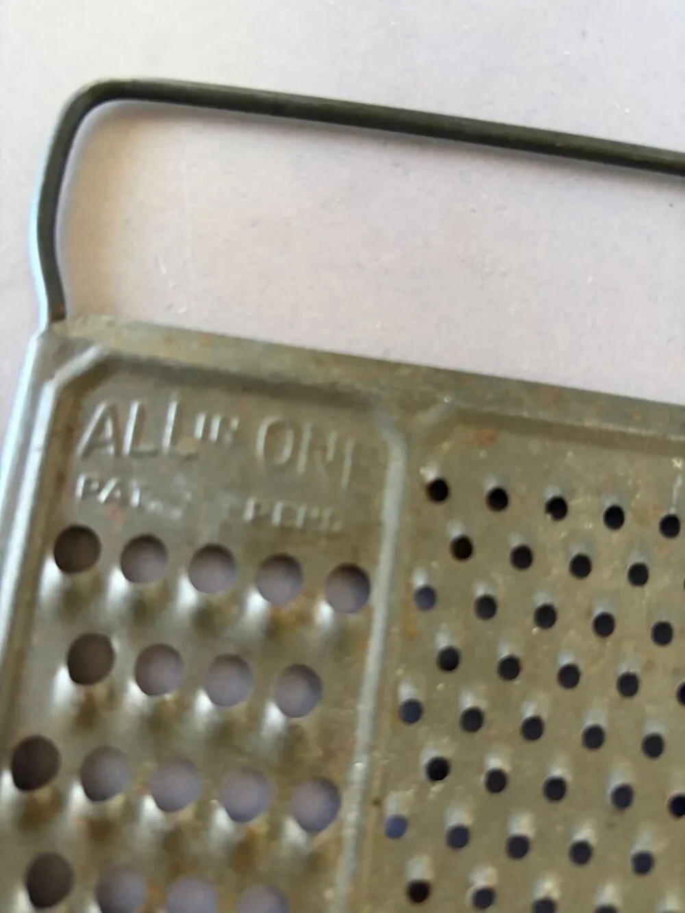 Vintage All-In-One Metal Grater With Handles Rustic Kitchen Decor 10